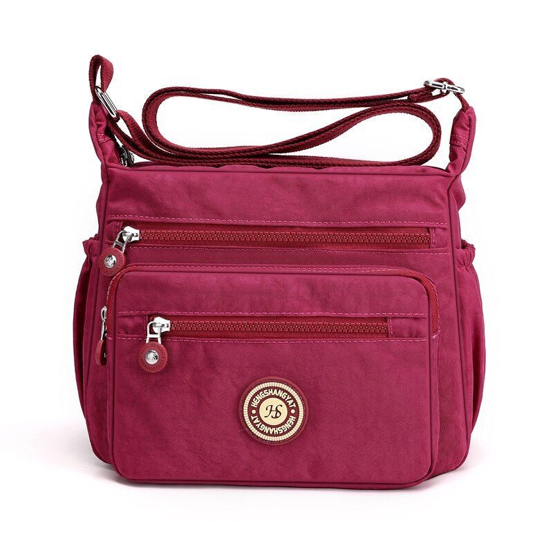 Handbag Nylon Single Shoulder Shell Bags Crossbody Travel Shopper Purse Purple