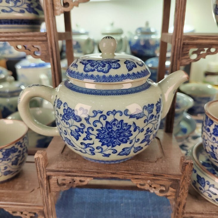 Jingdezhen Ceramic Tea Set Retro Landscape Qianli Jiangshan Teapot 260ml