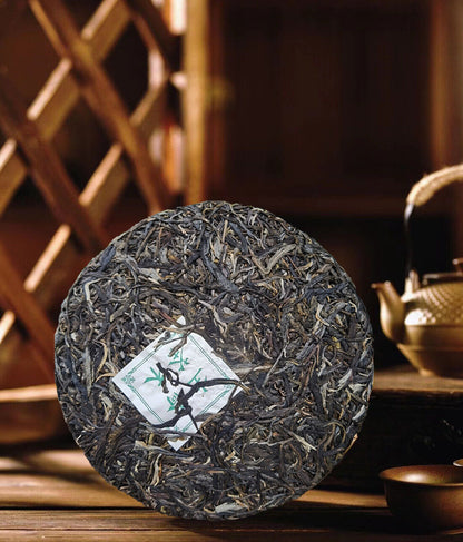 ManSong Royal Tribute Tea Ancient Pu'er Raw Tea Kunming Dry Storage 357g/12.59oz