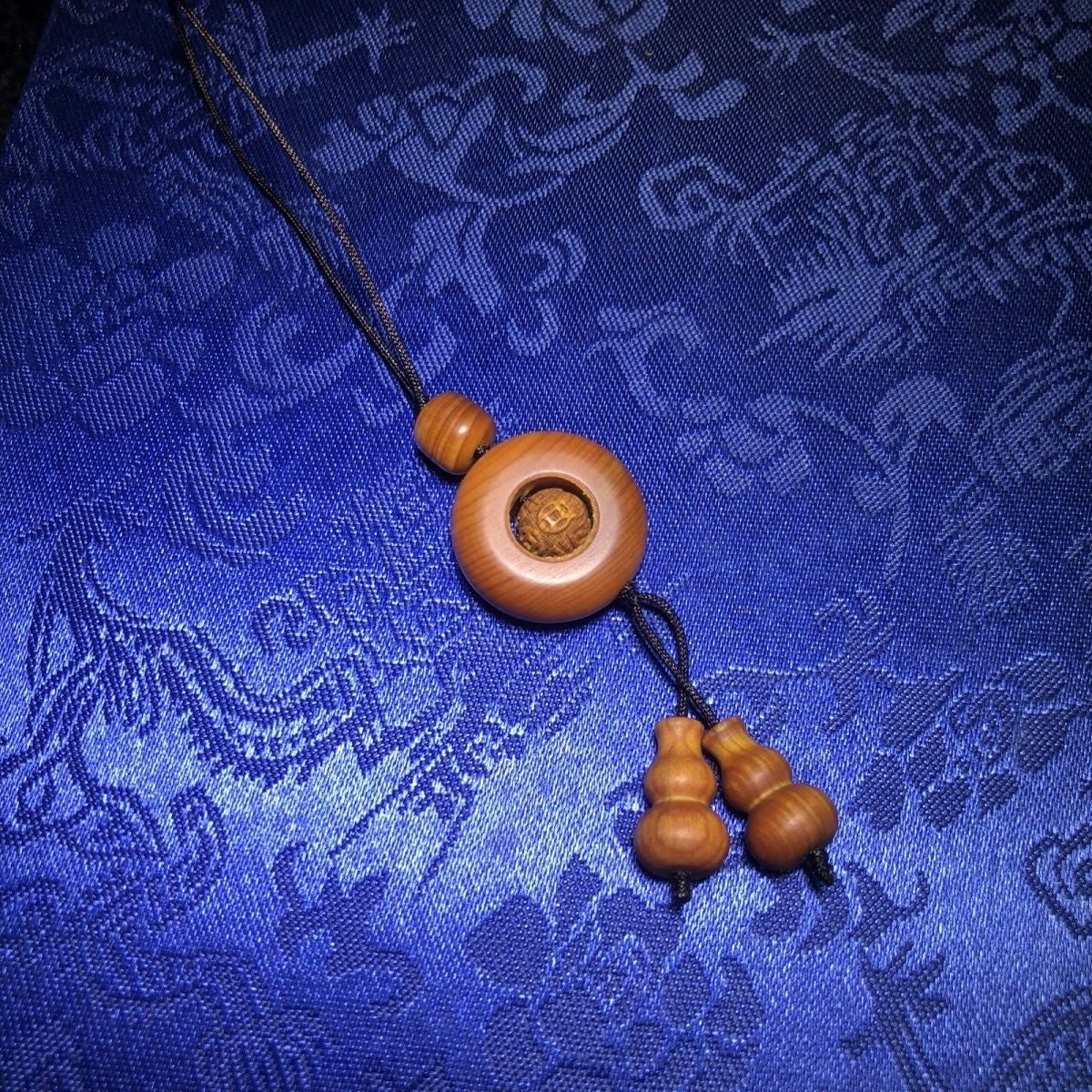 Premium Arborvitae Spin Ring Charm, Hand-Carved Phone/Bag/Keychain Gift