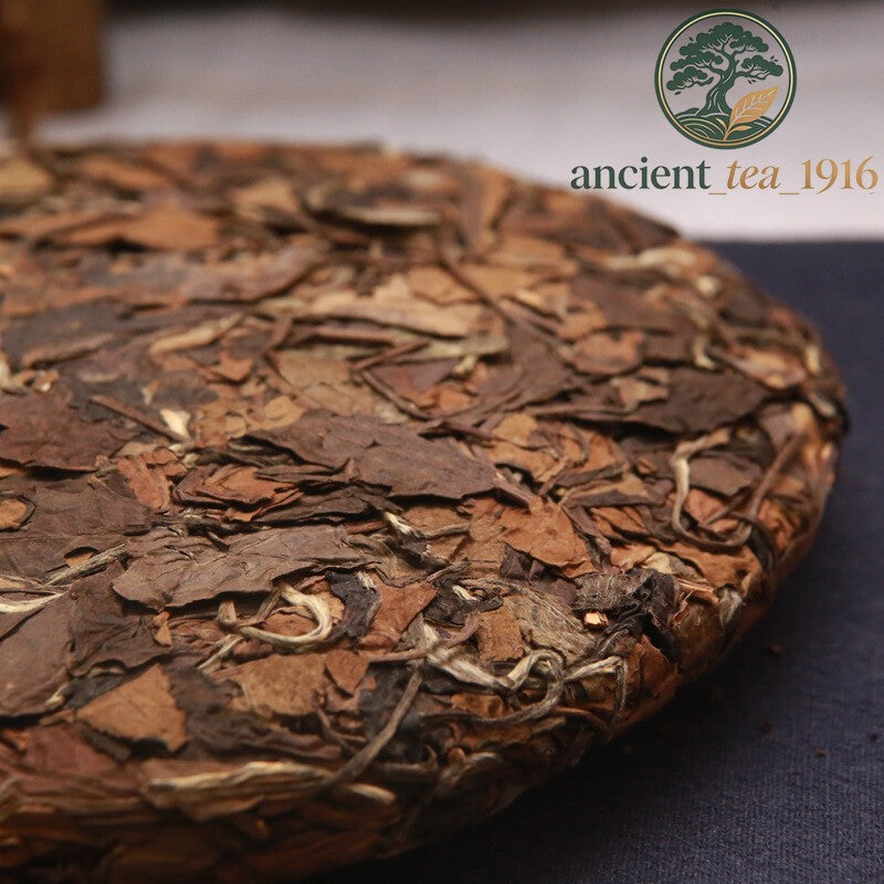 350g White Tea Cake LAO BAI CHA Premium Aged Fuding Shou Mei Long Life Eyebrow