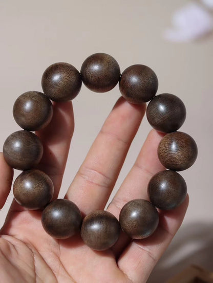 20mm Chinese Natural Eaglewood Handmade Exquisite Bracelets 31266