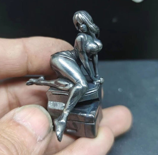 Solid Brass Hot Sexy Girl Statue Art Beauty Model Decor Artworks Pendants