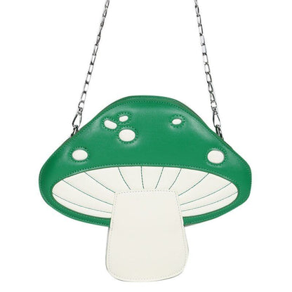 Mushroom Shape Bag Synthetic Leather Shoulder Bag Chain Satchel Purse 28*7*25 CM