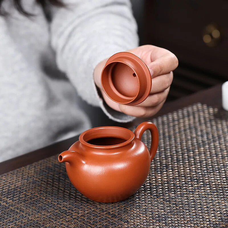 300ML Yixing Teapot Chinese Filter Ceramic Teapot Spherical Tea Ceremony