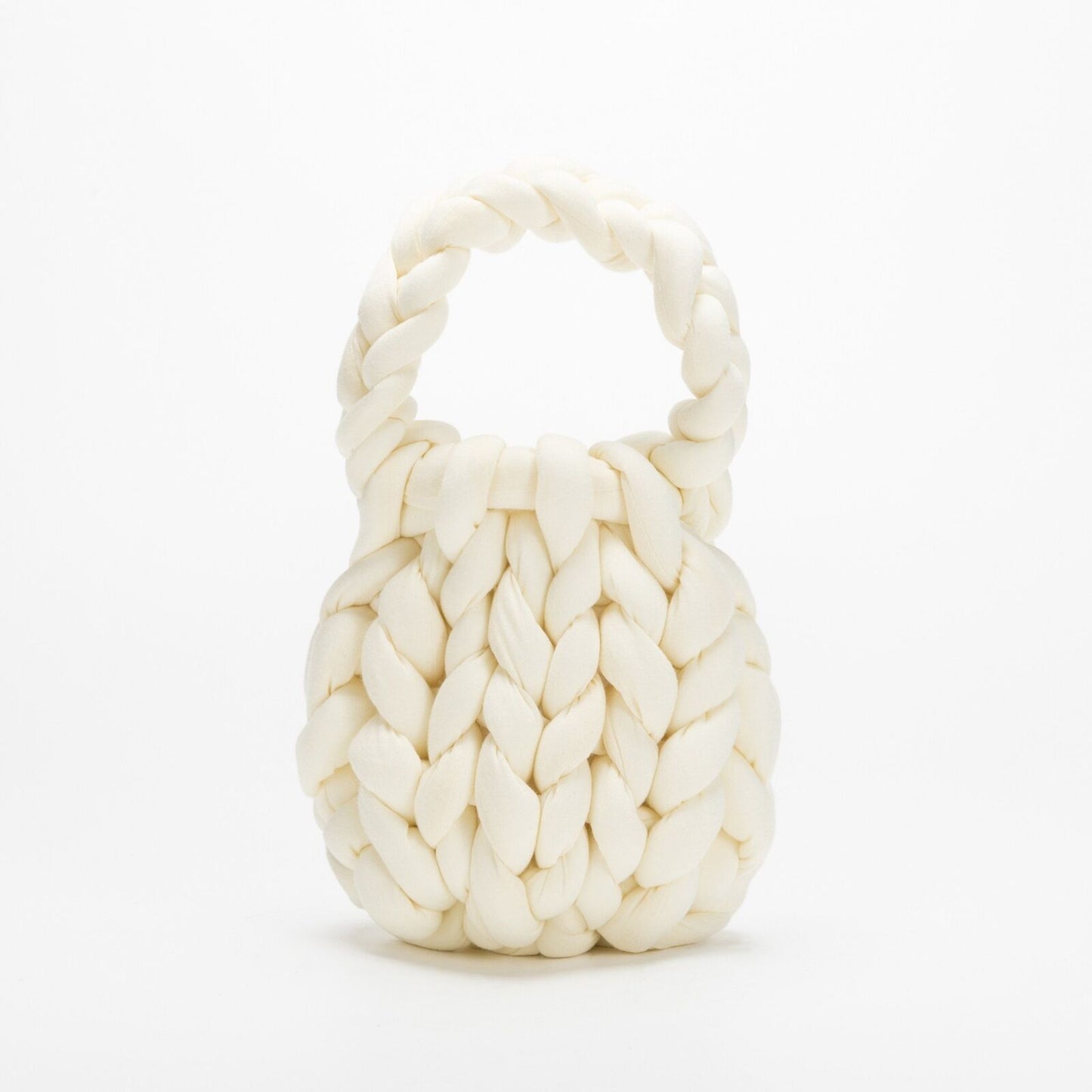 Thick Rope Woven Handbag Crochet Small Tote Bag Knitted Small Purse Cotton Totes