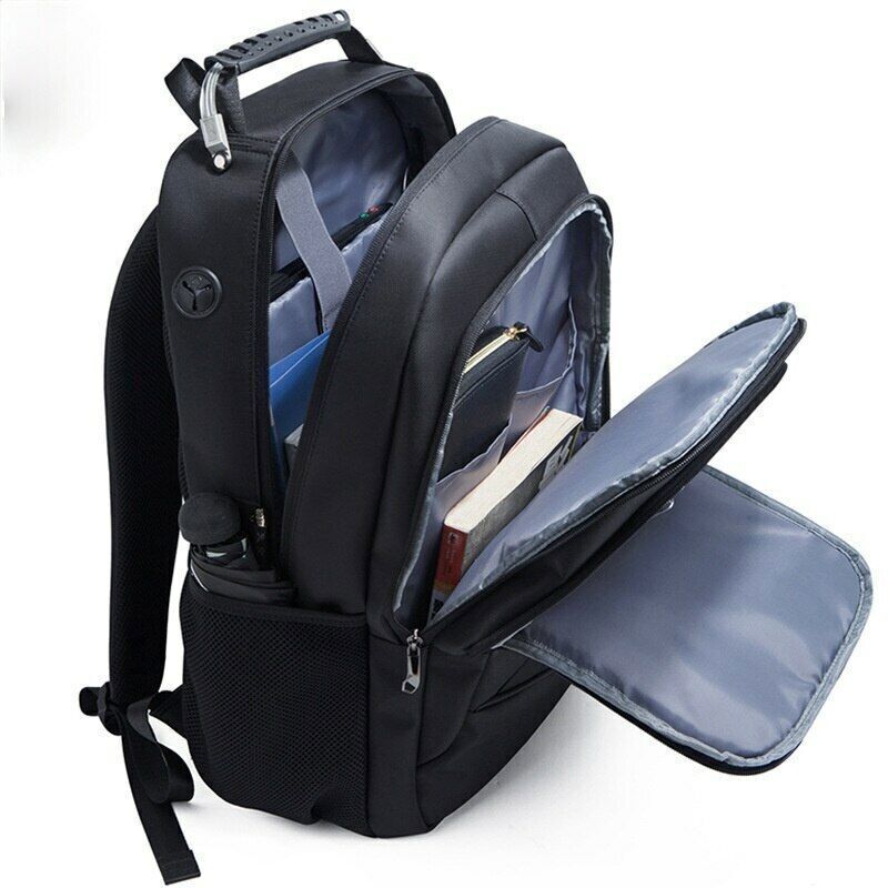 Men's Backpack 17.3 Inch Laptop Business USB Charger Travel Commuter School Bag