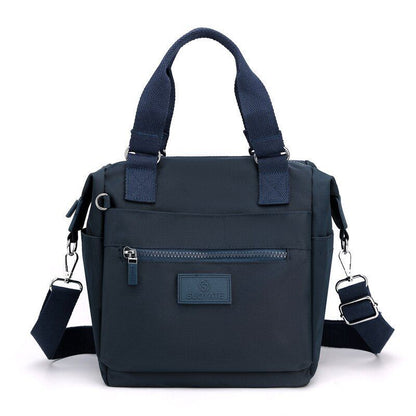 Large Travel Crossbody Bag Zipper Multiple Pocket Handbag Waterproof Nylon Purse