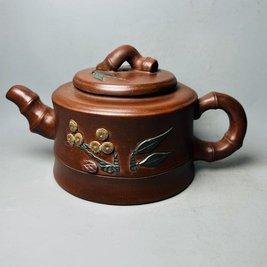 Vintage Chinese Yixing Purple Clay Teapot Zisha Ceremony Exquisite Tea Set Rare
