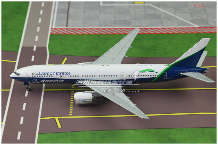 1:400 JC Wings BOEING 777-200 Eco Demonstrator Passenger Airplane Diecast Model