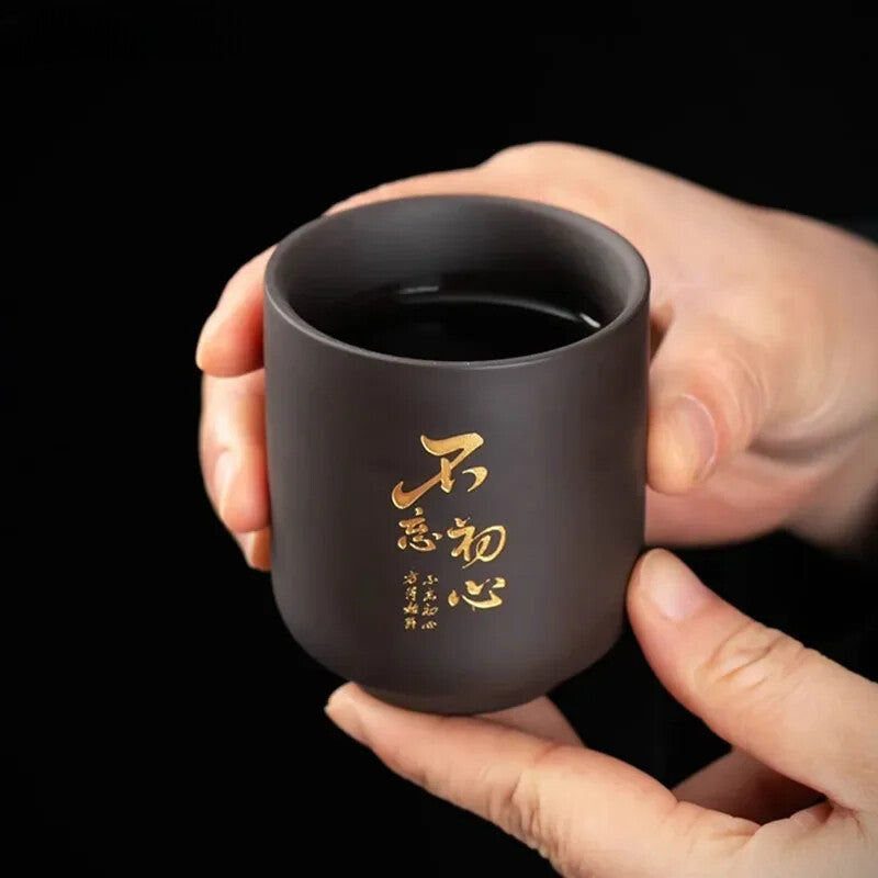 Chinese Yixing Purple Clay Teacup Oolong Tea Handmade Boutique Single Cup