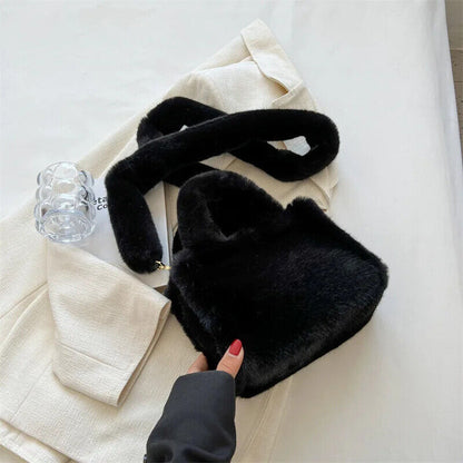 Bag Plush Handbag Cute Warm Shoulder Crossbody Bag Women