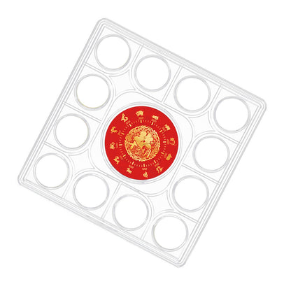 12 Coins Storage Box 27MM Commemorative Coin Display Holder Collection Case Box