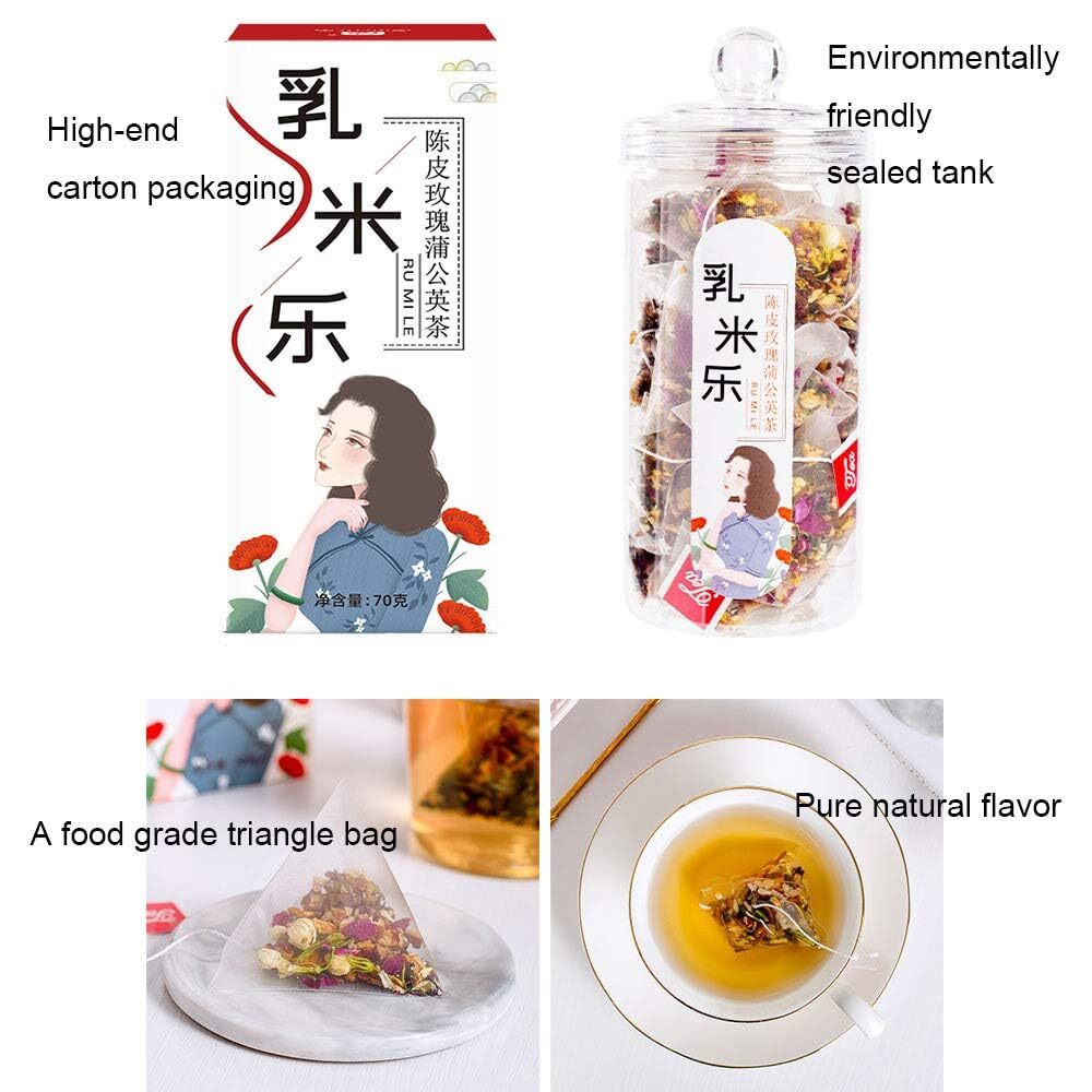 Orange Peel Rose Dandelion Tea Bags,Jasmine Red Date Floral Tea 70g (20bags)