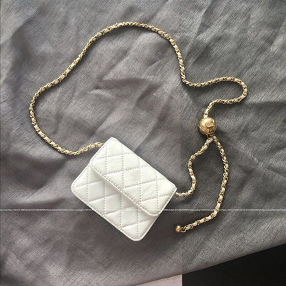 Waist Chain Bag Diamond Shoulder Bag Chest Purse Small Messenger Bag 12*10*5 CM