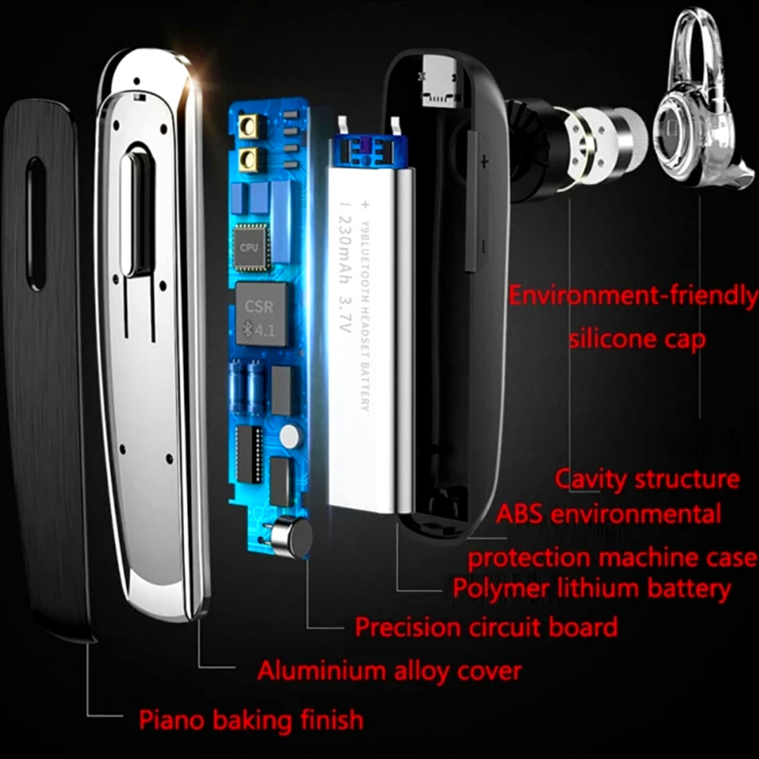 Bluetooth Driving Trucker Headset Earphone Earpiece Noise Cancelling B45 Single