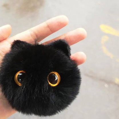 Cute Plush Cat Keychain Cartoon Doll Toy Pendant Keyring For Women Girls Bag Orn
