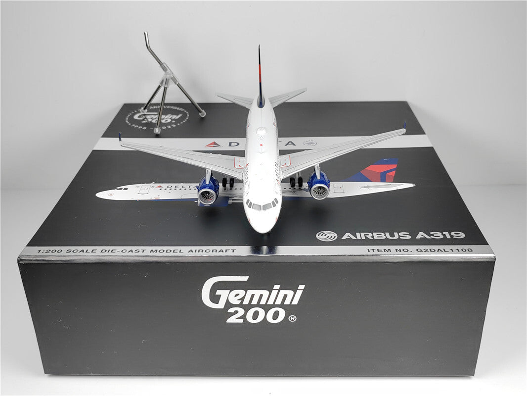 1:200 Geminijets DELTA AIRBUS A319 Passenger Airplane Diecast Aircraft Model