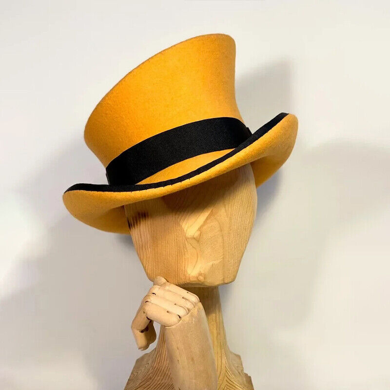 Cashmere Hat Asymmetric Top Hat Unisex Steam Punk Wool Party Costume Magic Cap