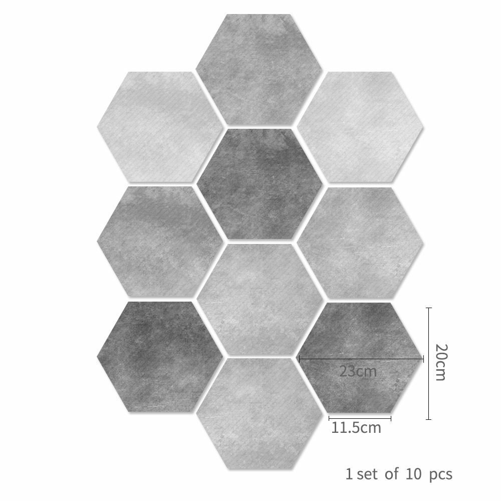 Floor Wall Stickers Tile Anti-Slip Self-Adhesive Waterproof Bathroom Kitchen PVC