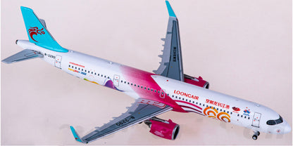 1:400 HYJLwings Loong Air Airbus A321neo Passenger Airplane Diecast Model