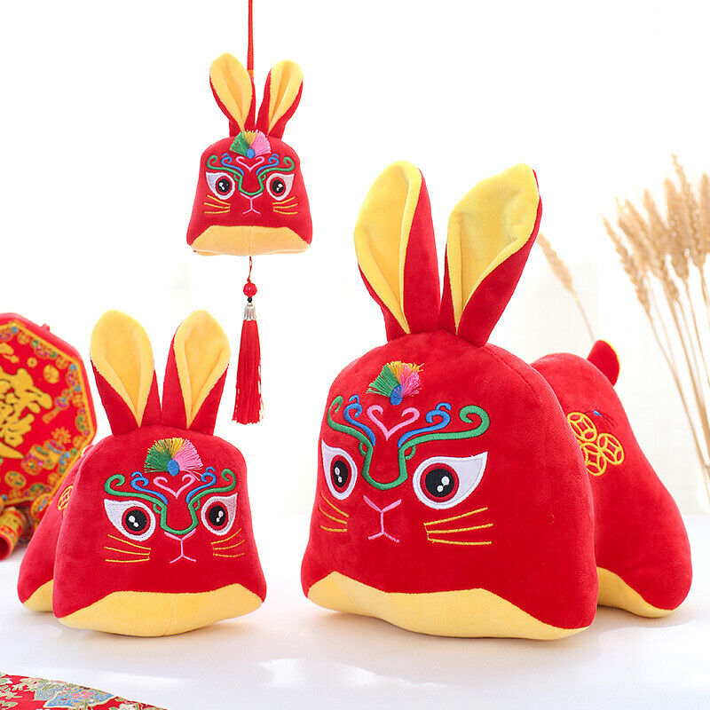 Rabbit Year Spring Festival Cute Doll Zodiac Plush Toy Chinese Traditional Gifts