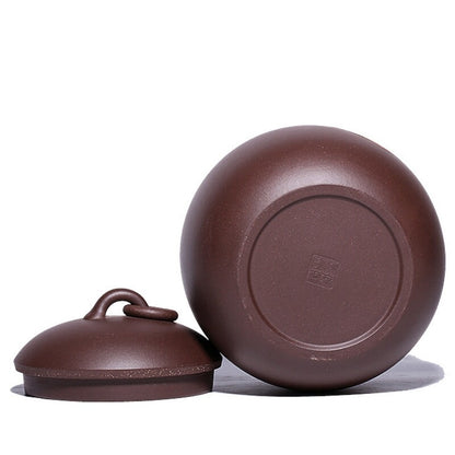 Real Yixing Zisha Purple Clay Tea Canister With Lid Sealed Jar For Loose Tea New
