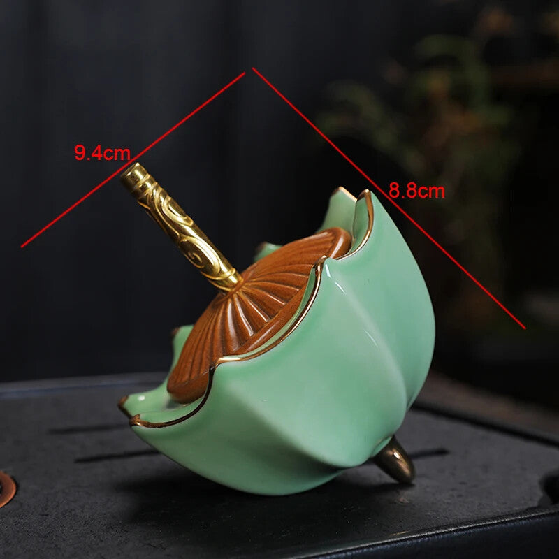 Simple Umbrella Shape Ceramic Tea Coffee Tin Sealed Jars Creative Home Kitchen
