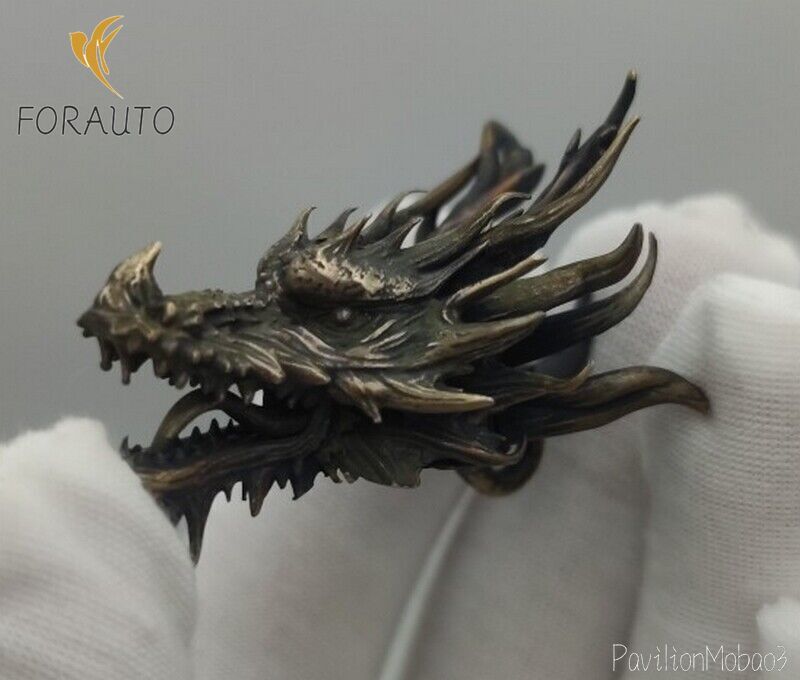 Brass Dragon Head Pendant Bead Chain Collection
