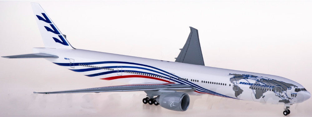 1:200 37CM Hogan World Tour BOEING 777-300ER Airplane ABS Plastic Aircraft Model