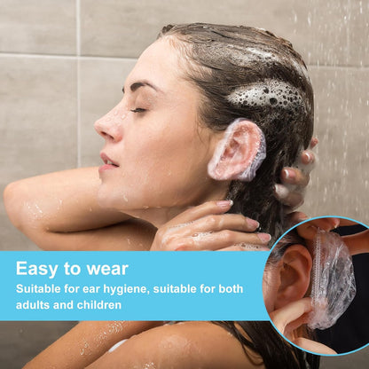 200X Clear Disposable Ear Protectors Waterproof Ear Covers for Hair Dye Bathing