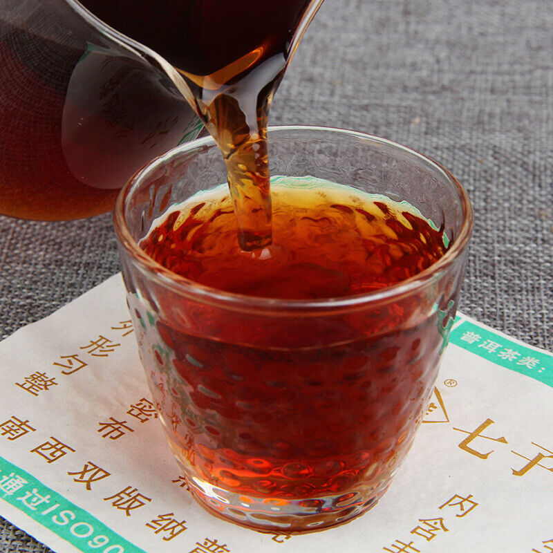 Aged Shu Pu Er Ripe Cake BI CHA BI * Yunya Spring Pu Wen Puer Tea 400g
