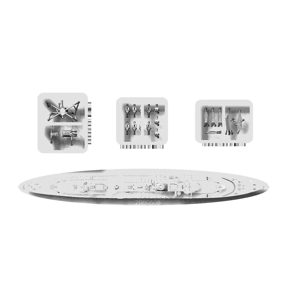 SSMODEL SS2000508 1/2000 Military Model Kit German EmdeLight Cruiser