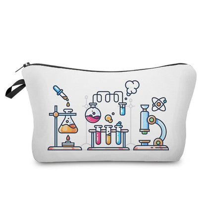 Natural Science Printed Student Pencil Case Teacher Cosmetic Storage Toilet Bag