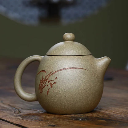 Yixing Purple Clay Teapots Raw Ore Section Mud Home Hand Painted Tea Kettle