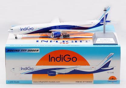 1:200 37CM InFlight IndiGo BOEING 777-300ER Airplane Diecast Aircraft Model