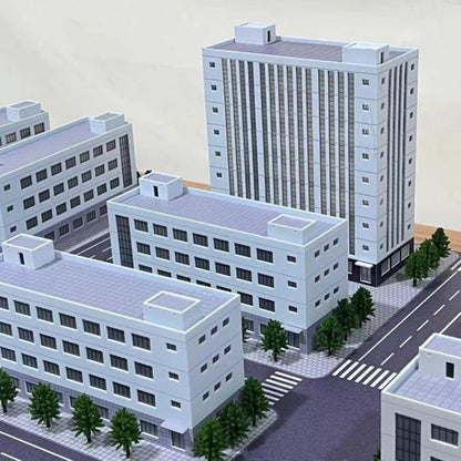 1/150 N Scale Model City Street View Scene Display Architectural Model