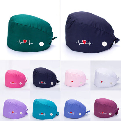Surgical Cap Baotou Cap Doctor Hat Electrocardiogram Nurse Pure Cotton Buckle