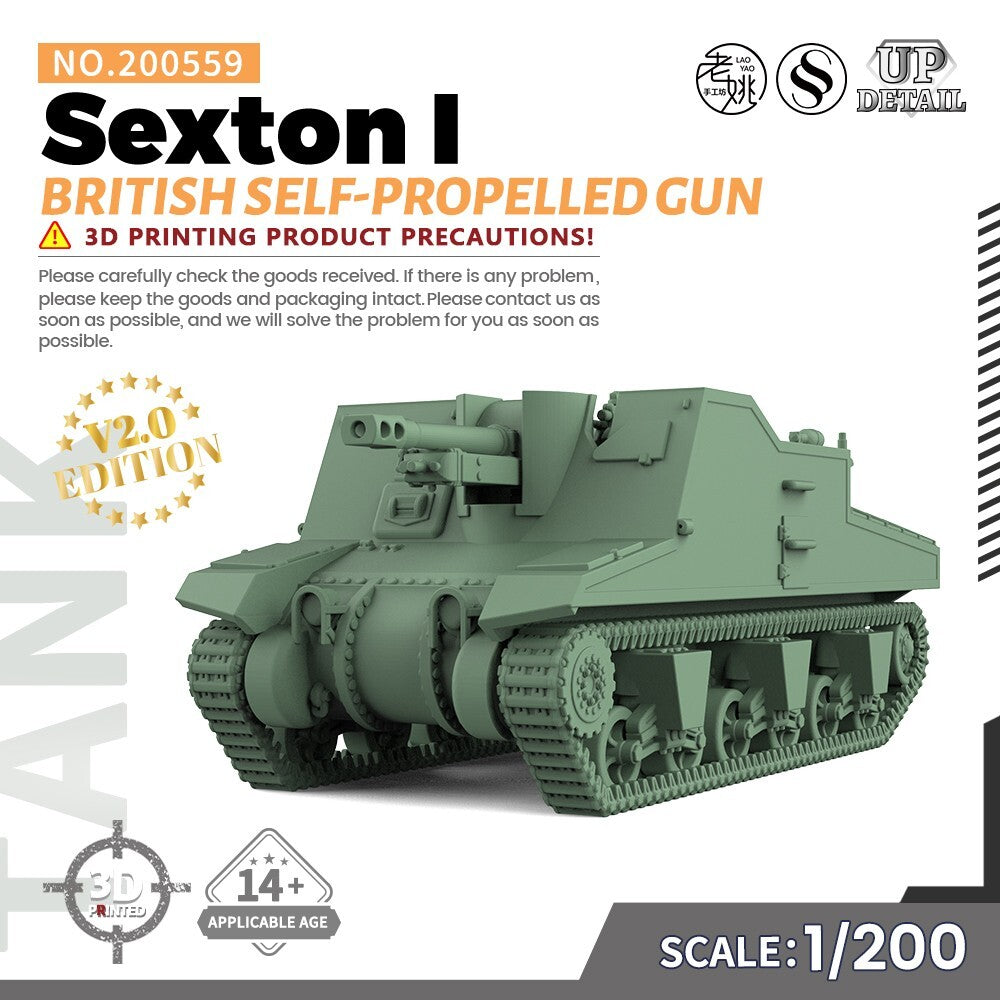 SS559 1/200/350/700 Military Model Kit British Sexton I Self-Propelled Gun