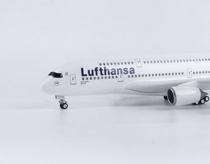 46CM 1:160 Lufthansa AIRBUS A380 Passenger Airplane Landing Gear Resin Model