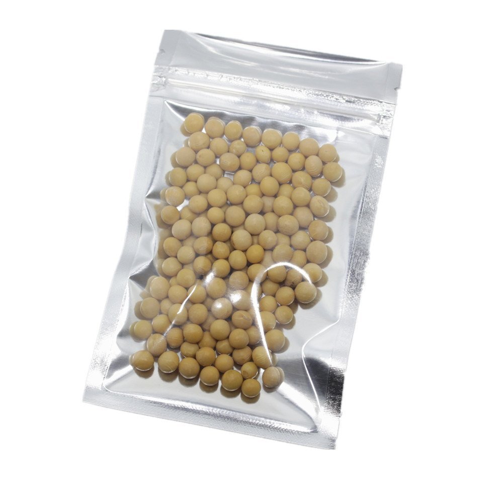 Zipper Lock Mylar Bags Clear Plastic Food Storage Bags Silver Flat