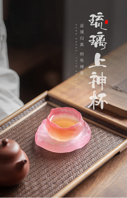 1pc Glass Master Cup Frosted Glass Shangshen Single Cup Small Tea Cup