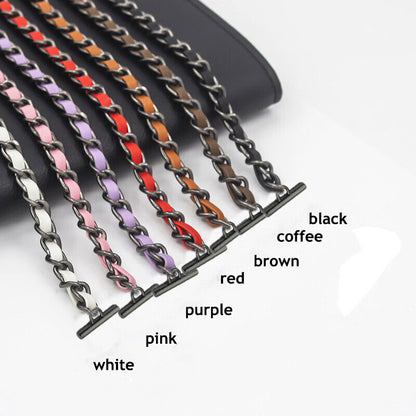T Buckle Metal Purse Chain Strap Handle Shoulder Crossbody Bag Replacement