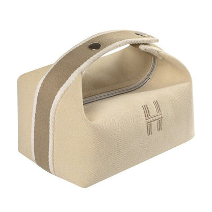 Waterproof Canvas Makeup Pouch Cosmetic Bag Makeup Organizer Bag Travel Cosmetic