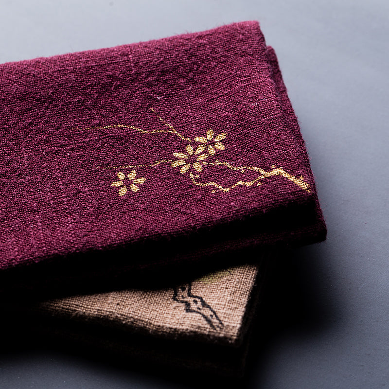 Chinese Tea Towel Cotton & Linen Towel Absorbent Flower Printing Cleaning Cloth