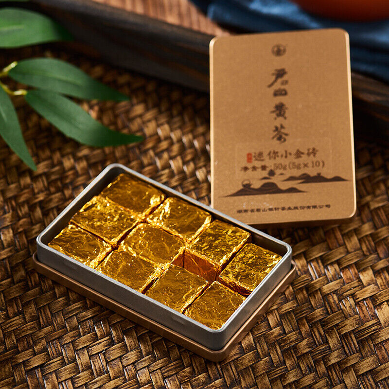 China Yellow Tea Pressed Mini Gold Brick JUNSHAN Jun Shan Huang Cha 50g Box