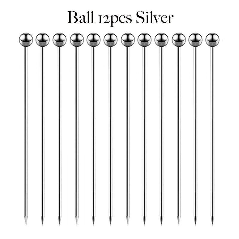 Cocktail Picks Fruit Sticks Bar Tool Drink Stirring Martini Accessory 11cm Metal