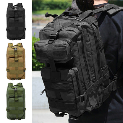 30L Military Tactical Backpack Large Army 3 Day Assault Pack Molle Bag Rucksack