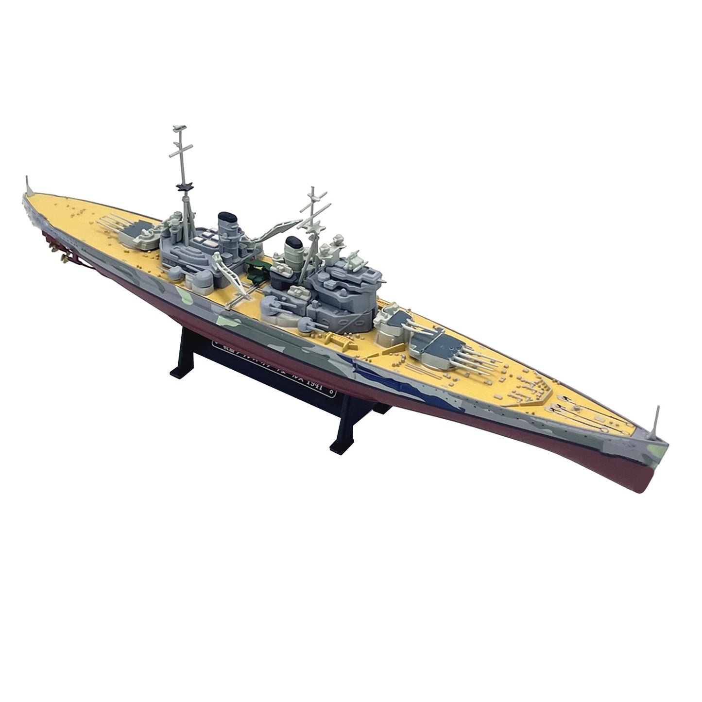1 Pcs 1:1000 WWII 1941 HMS Prince of Wales Battleship Model With Display Stand