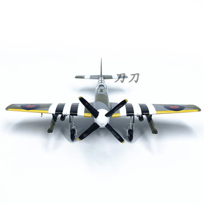 1:72 British Allied P-51b Mustang Attack Aircraft Model Display